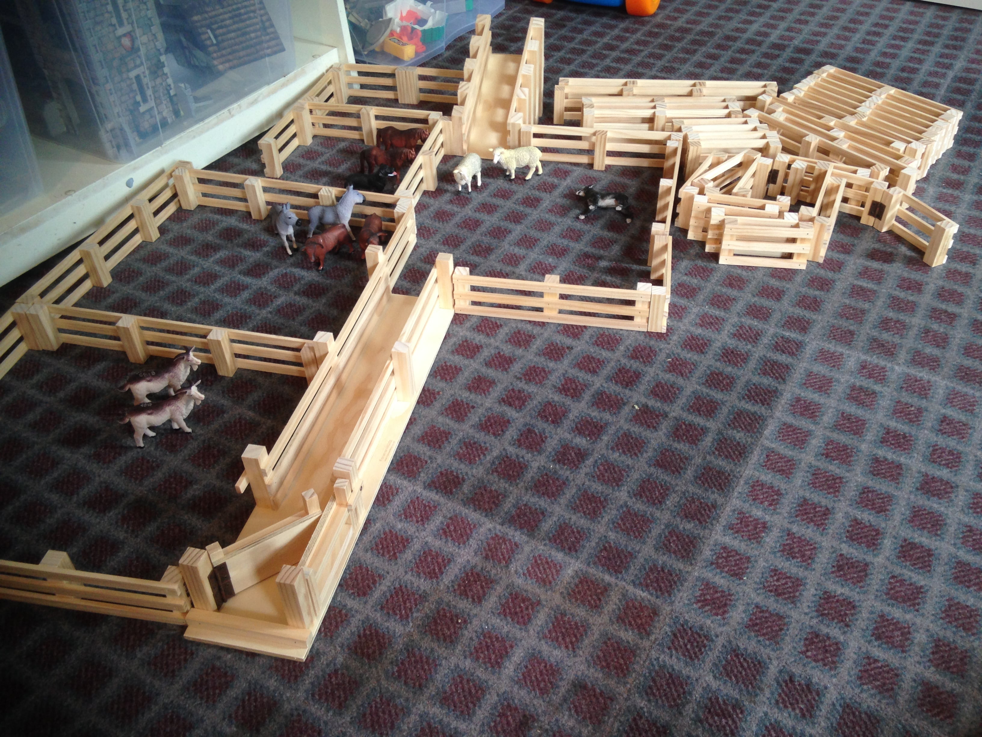 Wooden Farm Yards And Animals, Wooden Barn Toy Nz